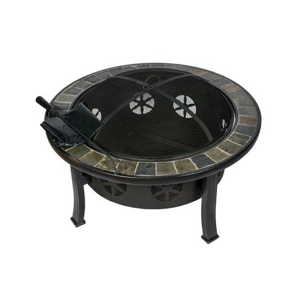 Shop Hio 34 Inch Natural Slate Top Fire Pit Free Shipping Today