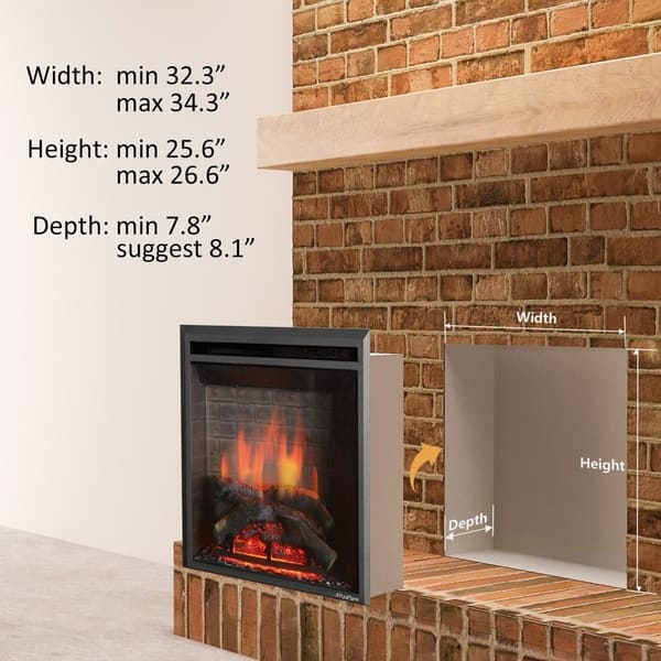 Puraflame 33 Inch Western Electric Fireplace Insert Puraflame 33 Inch Western Electric Fireplace Insert