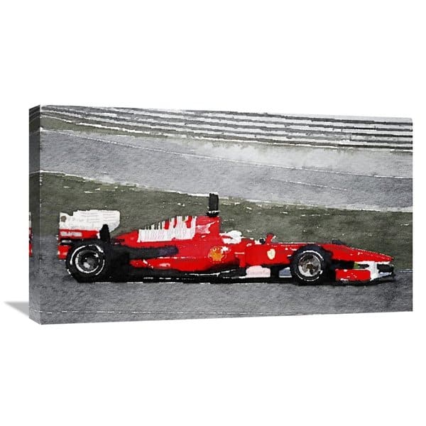 Shop Naxart Studio Ferrari F1 Racing Watercolor Stretched Canvas Wall Art Overstock 13951847