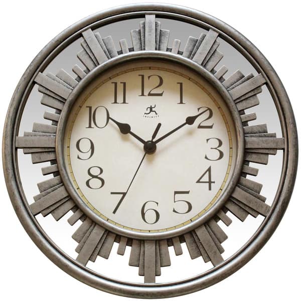 La Crosse Technology Indoor/Outdoor 18-in Analog Pewter Wall Clock