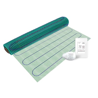 WarmlyYours 24 sq. ft. 120 Volts Electric Floor Heating Mat Kit with Touch Screen Thermostat