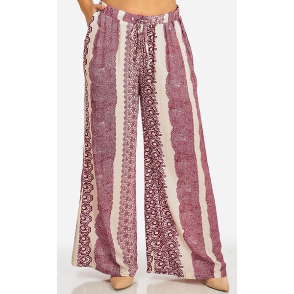 plus size burgundy pants
