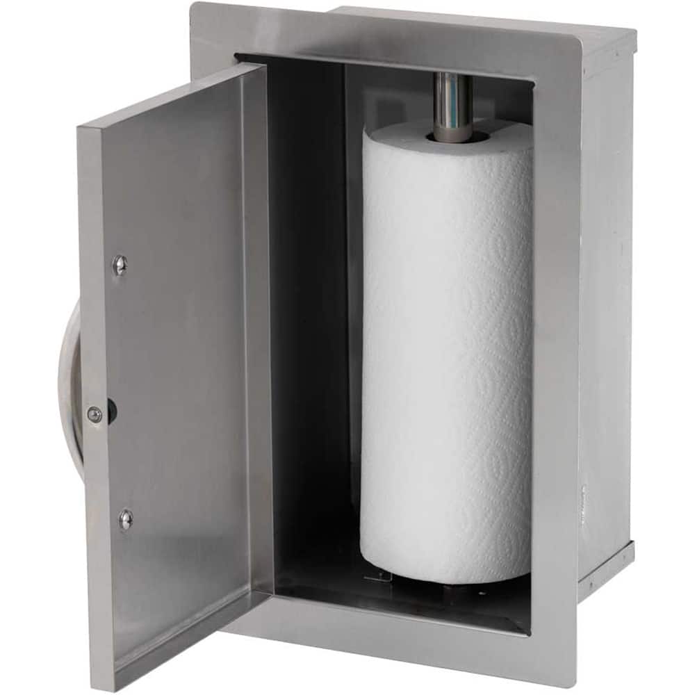 Cal Flame Built-in Stainless Steel Paper Towel Storage Cabinet - Stainless Steel