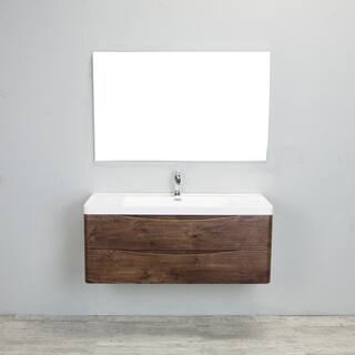 Floating Bathroom Vanities Vanity Cabinets Online At Eviva Smile 48 Inch Rosewood Modern Bathroom Vanity Set