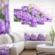 Designart 'Beautiful Campanula Flower Bouquet' Large Floral Glossy ...