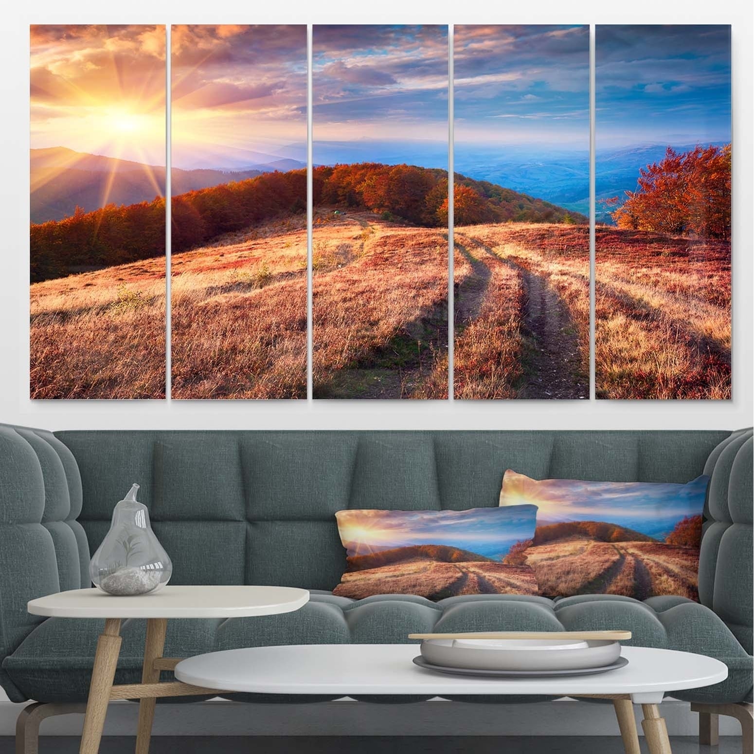 Designart Beautiful Carpathian Mountains Landscape Artwork Glossy Metal Wall Art On Sale Overstock