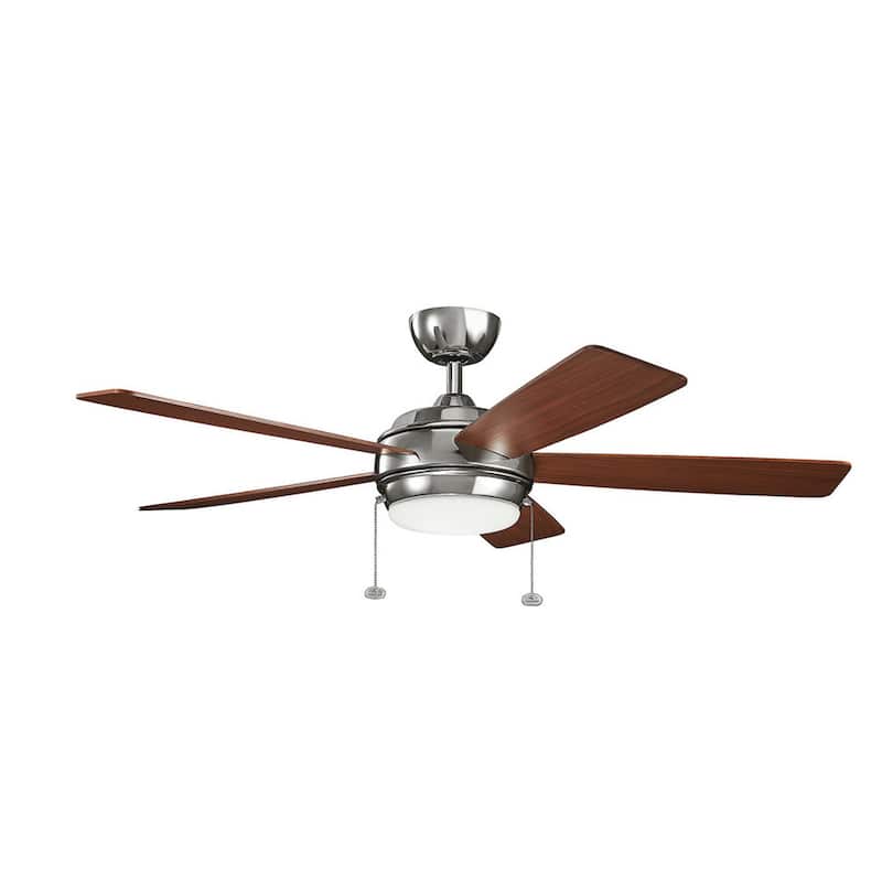 Kichler Lighting Starkk Collection 52-inch Polished Nickel LED Ceiling Fan