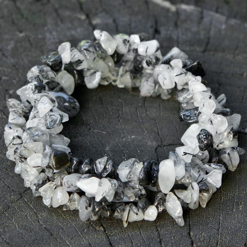 Set of 3 Quartz Tourmaline 'Monochromatic' Bracelets