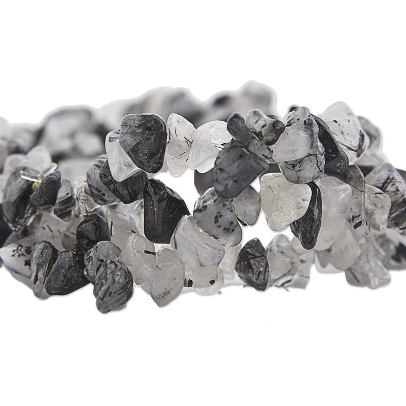 Set of 3 Quartz Tourmaline 'Monochromatic' Bracelets