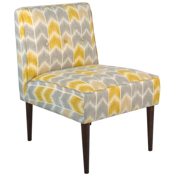 yellow pattern accent chair