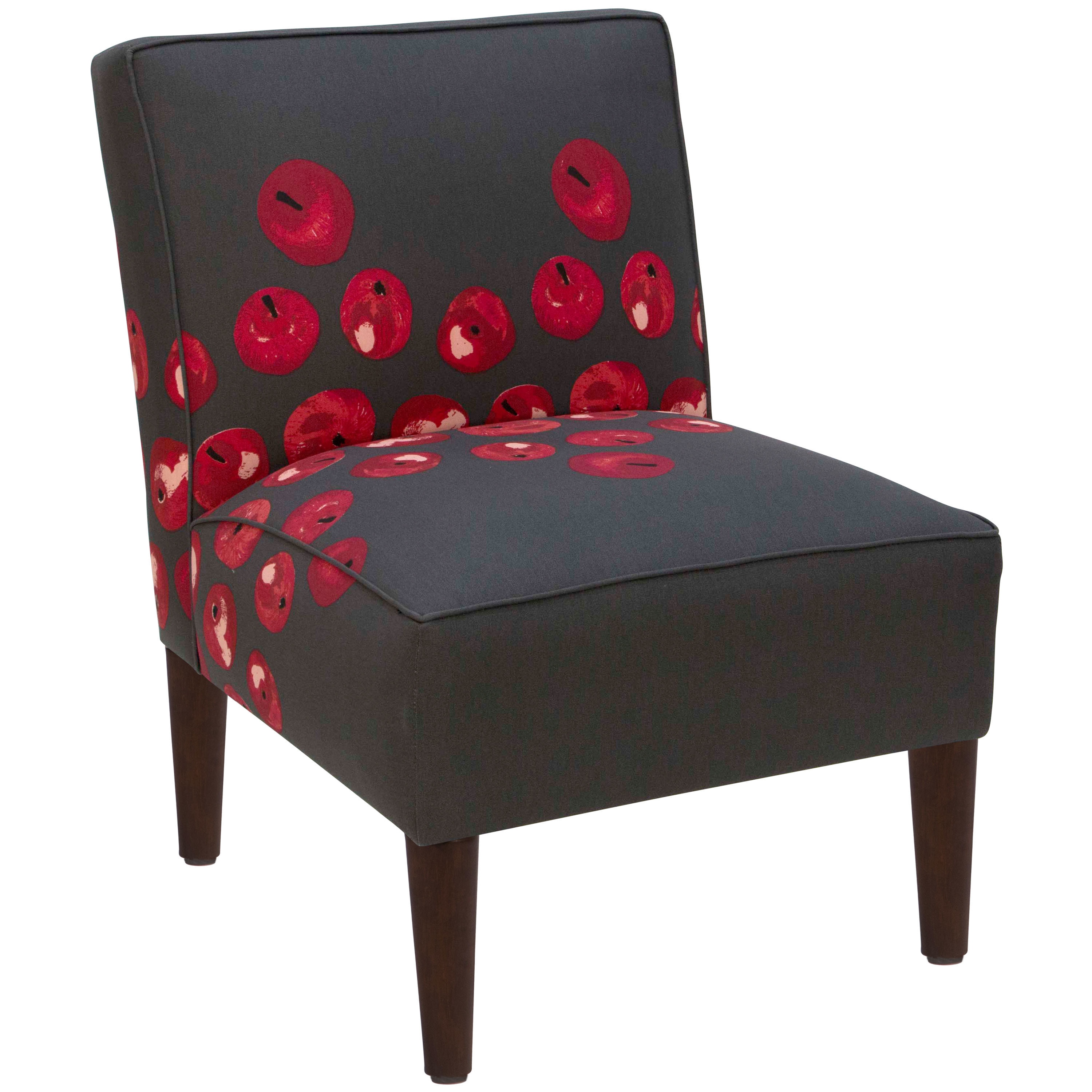 red and gray accent chair