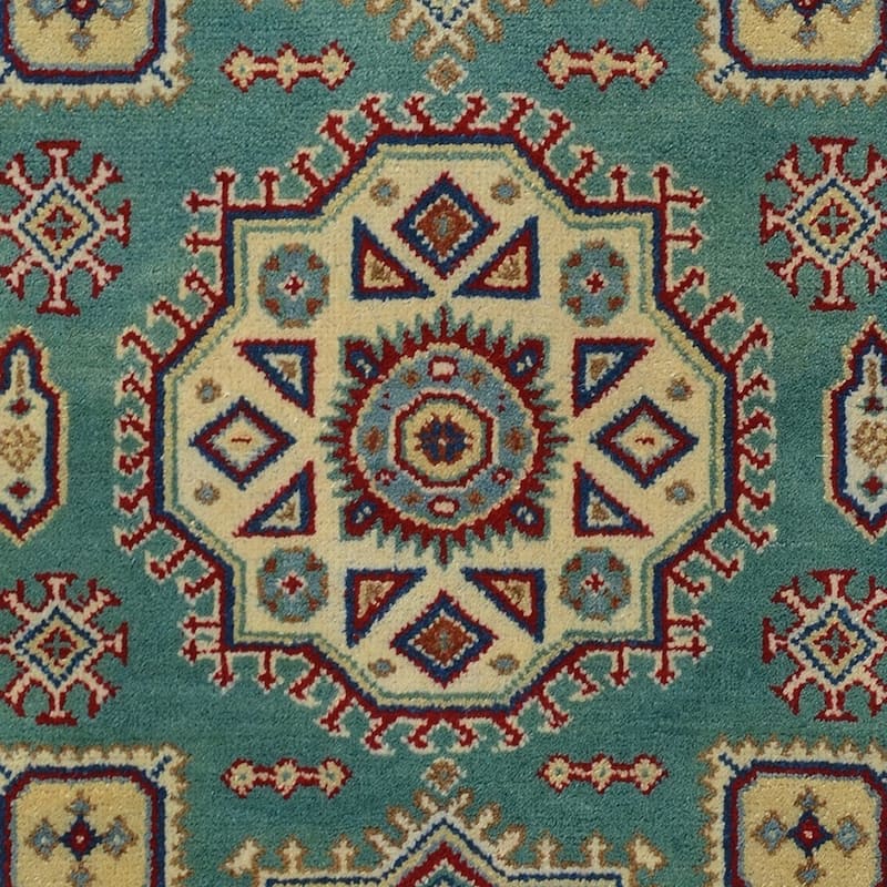 Handmade Kazak Wool Rug (India) - 4' x 6'