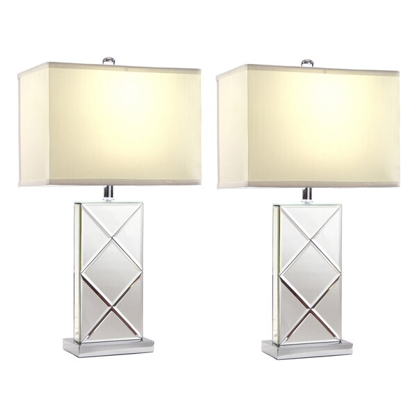 mirrored table lamp set