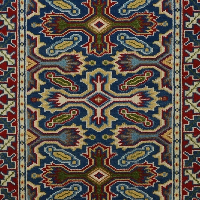 Handmade Kazak Wool Runner (India) - 2'8 x 10'
