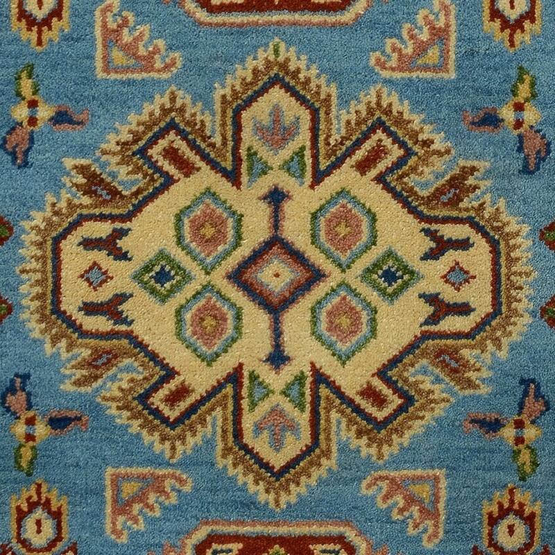Handmade Kazak Wool Rug (India) - 4' x 6'