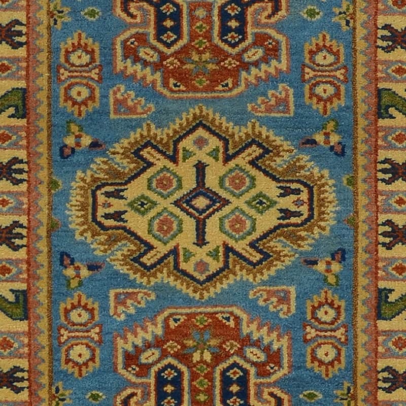 Handmade Kazak Wool Runner (India) - 2'8 x 10'
