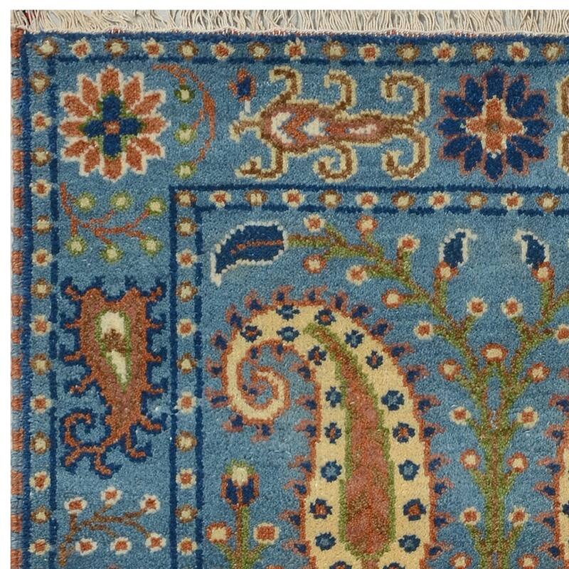 HERAT ORIENTAL Handmade Kazak Paisley Design Wool Rug - 4' x 6'