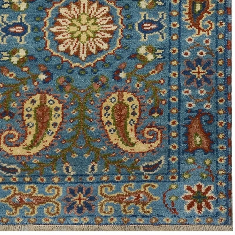 HERAT ORIENTAL Handmade Kazak Paisley Design Wool Runner - 2'8 x 8'