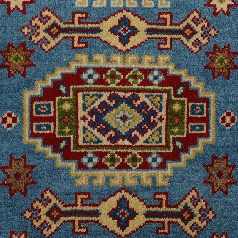 Handmade Kazak Wool Rug (India) - 3' x 5'