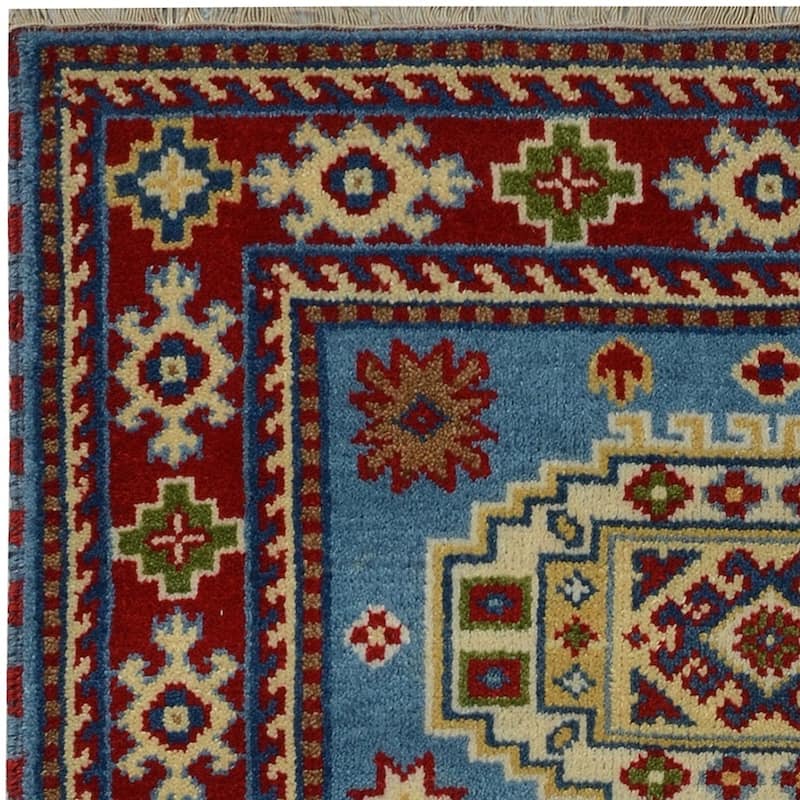 Handmade Kazak Wool Rug (India) - 3' x 5'
