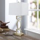 preview thumbnail 1 of 1, The Estelle Gold-tone Table Lamp with Rectangular Shade - Gold