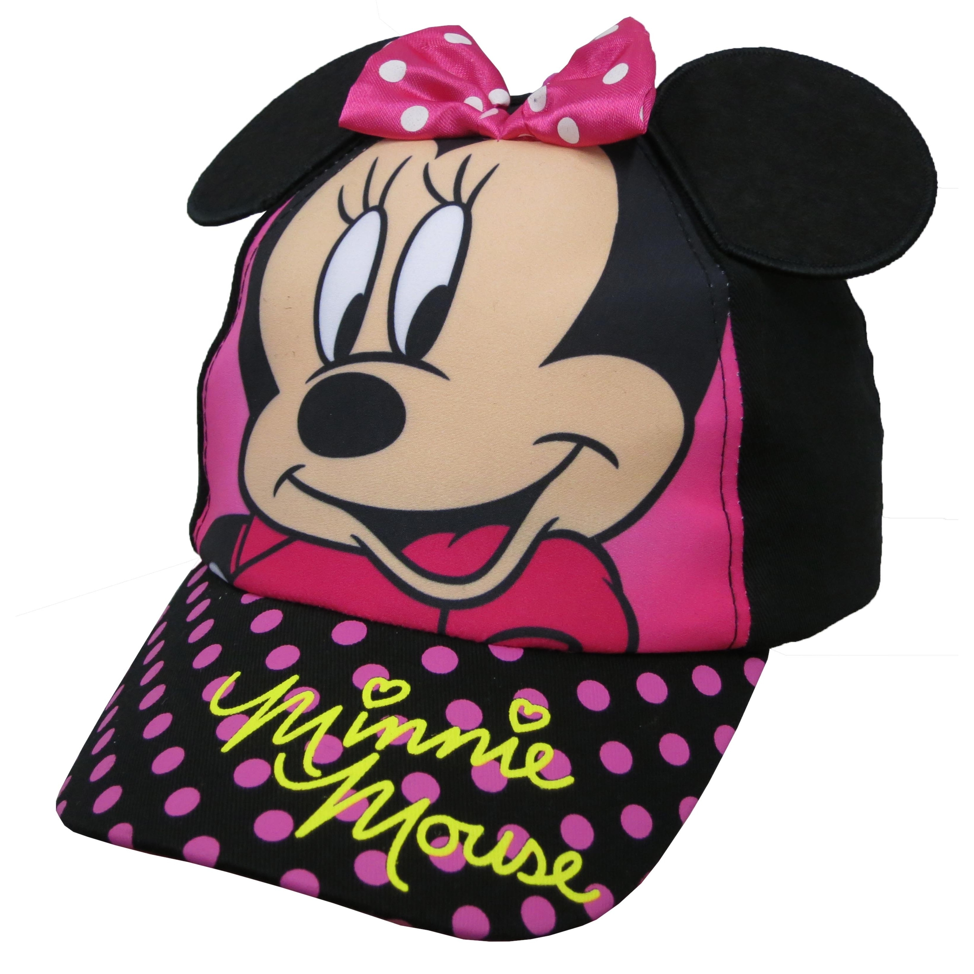 Disney Hat for Girls Black : : : Minnie Mouse Dotted Cap