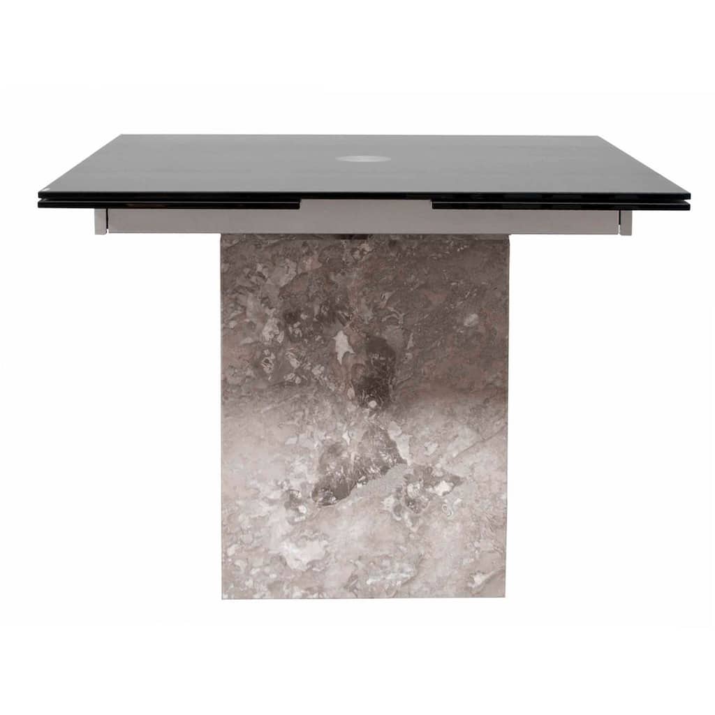 Roberto Grey Marble Square Extension Dining Table