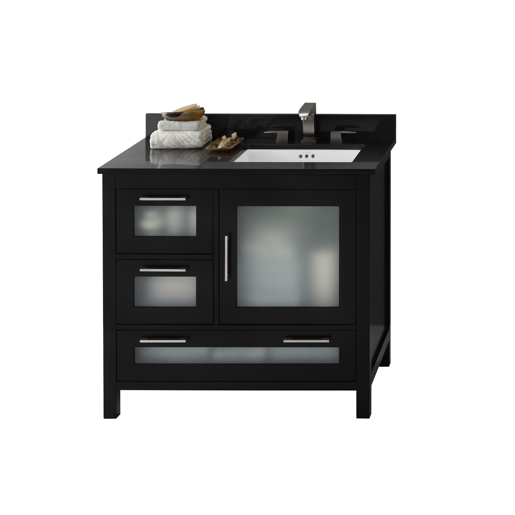 Ronbow Athena 36 Inch Bathroom Vanity Set In Black