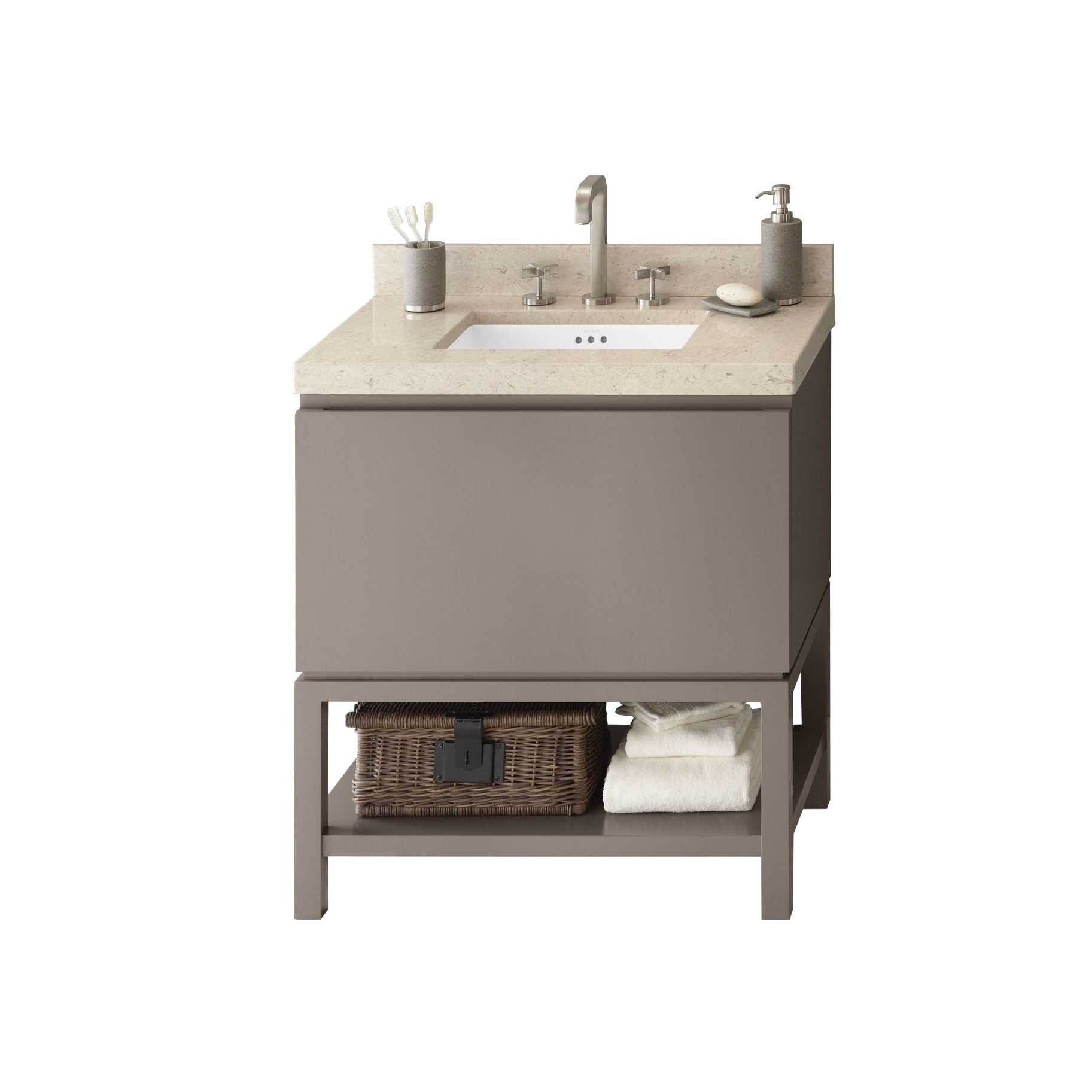 Ronbow Jenna 31 Inch Bathroom Vanity Set In Blush Taupe