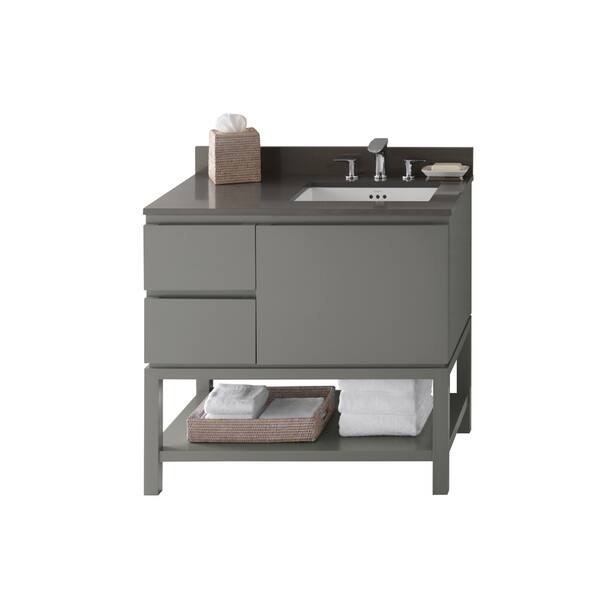 Ronbow Chloe 36inch Bathroom Vanity Set in Slate Grey Overstock