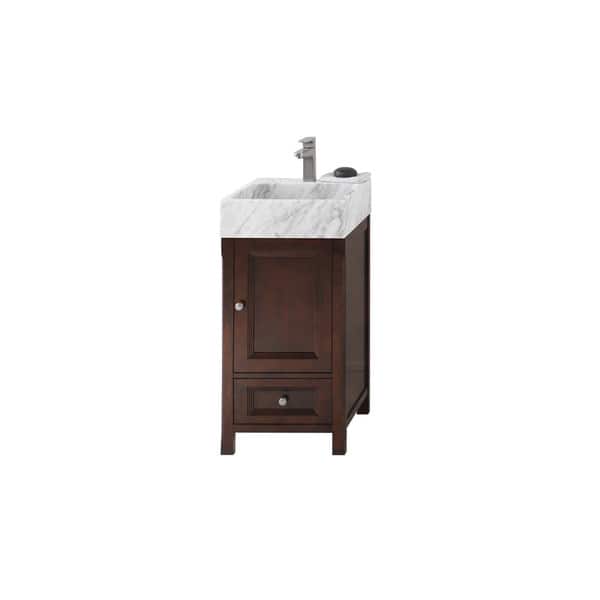 Ronbow Juliet Vintage Walnut 18inch Bathroom Vanity Set with White