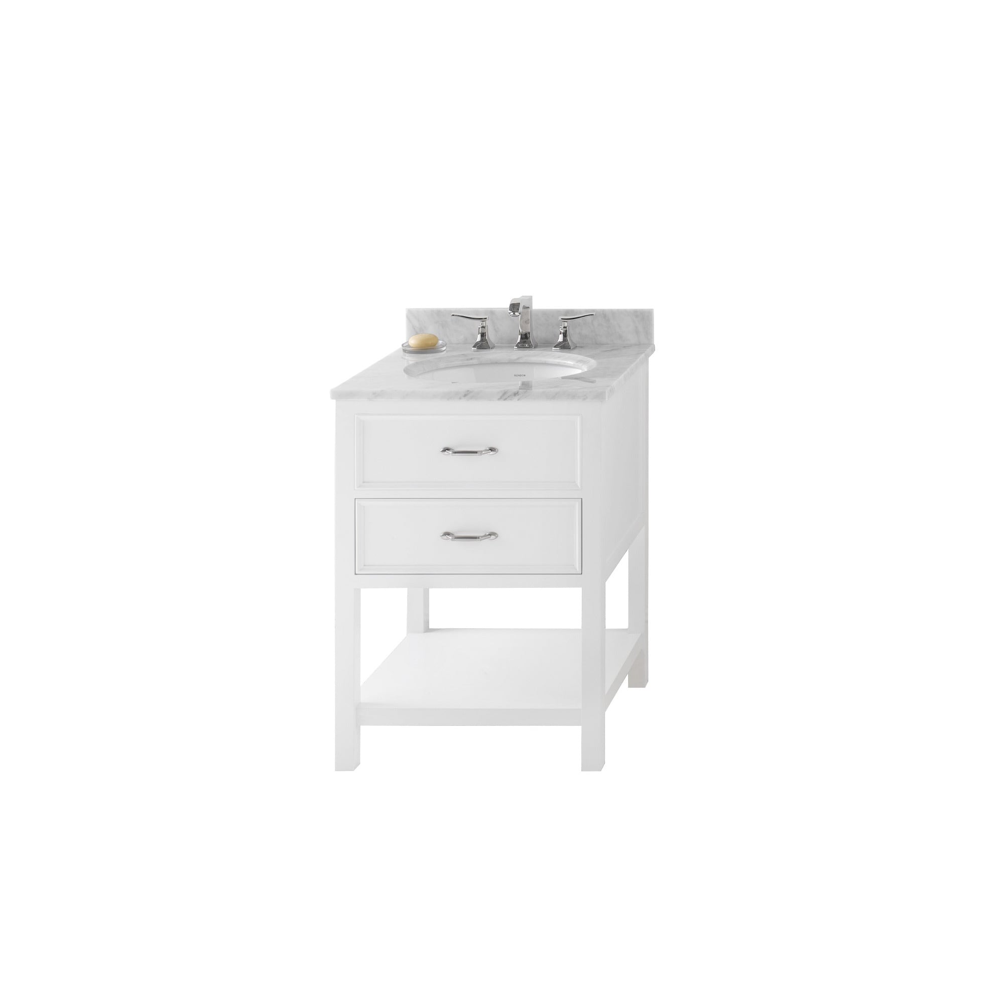 Ronbow Newcastle 24 Inch Bathroom Vanity Set In White Overstock 13983769