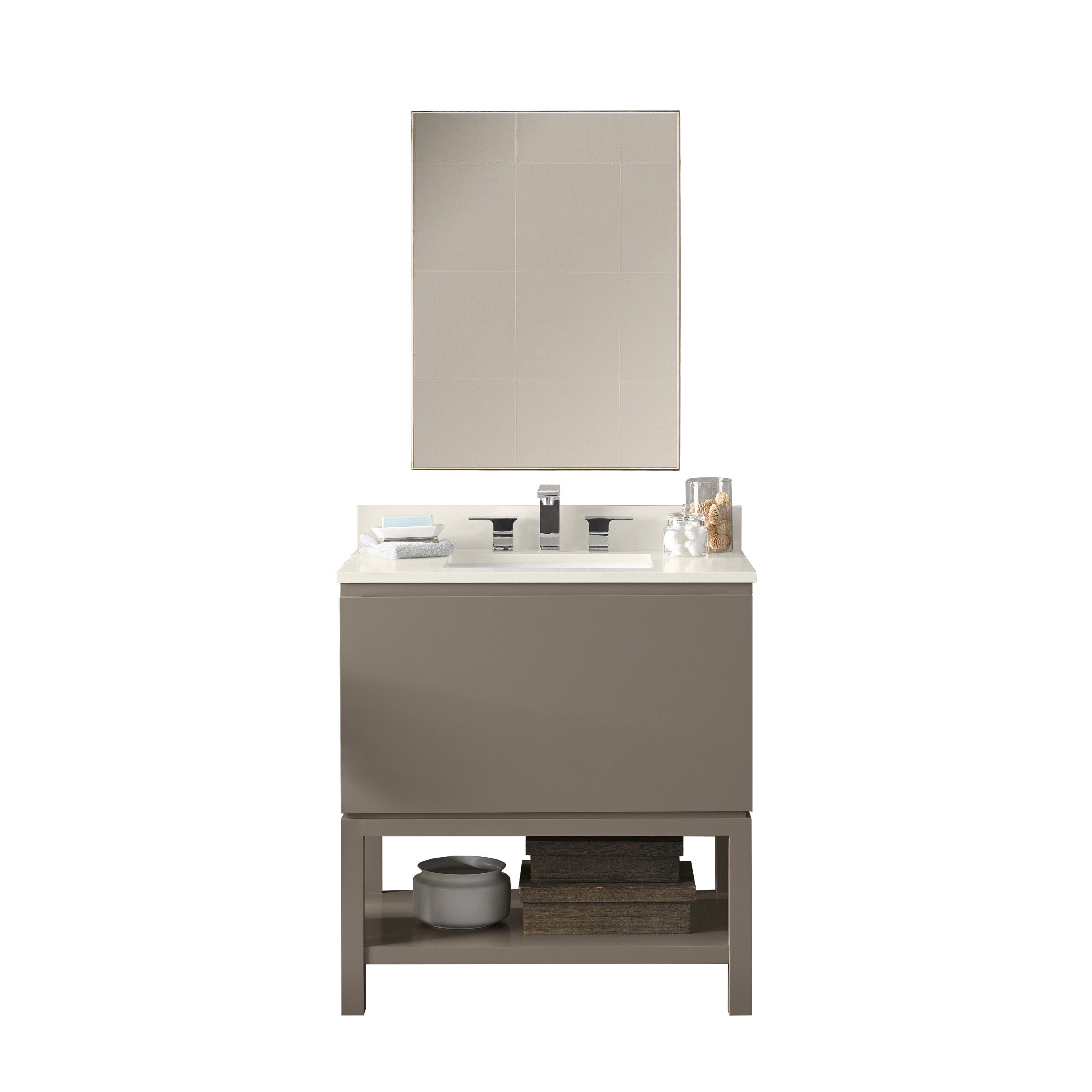 Shop Ronbow Jenna 31 Inch Bathroom Vanity Set In Blush Taupe With