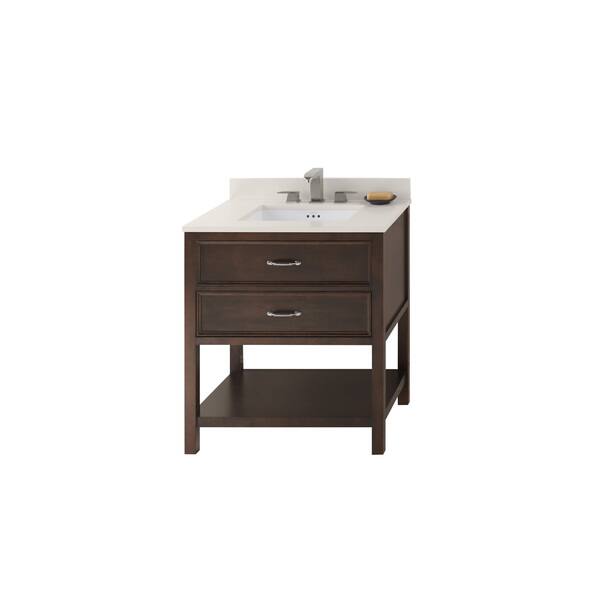Ronbow Newcastle 30inch Bathroom Vanity Set in Cafe Walnut Overstock
