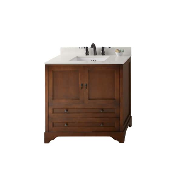Ronbow Milano 36inch Bathroom Double Vanity Set in Colonial Cherry