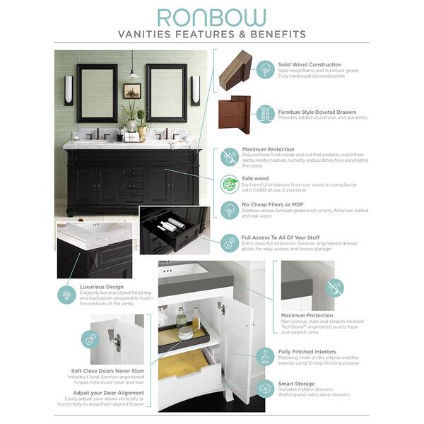 Ronbow Milano 48 Inch Bathroom Vanity Set In Colonial Cherry With Mirror Marble Top With White Oval Ceramic Bathroom Sink Overstock 13984200