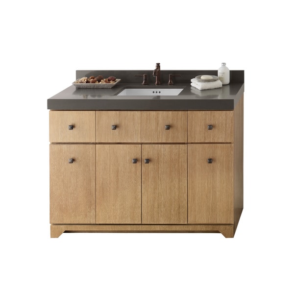 Ronbow Amberlyn 48 Inch Bathroom Vanity Set In Vintage Honey Ronbow Amberlyn 48 Inch Bathroom Vanity Set In Vintage Honey Quartz Countertop And Backsplash