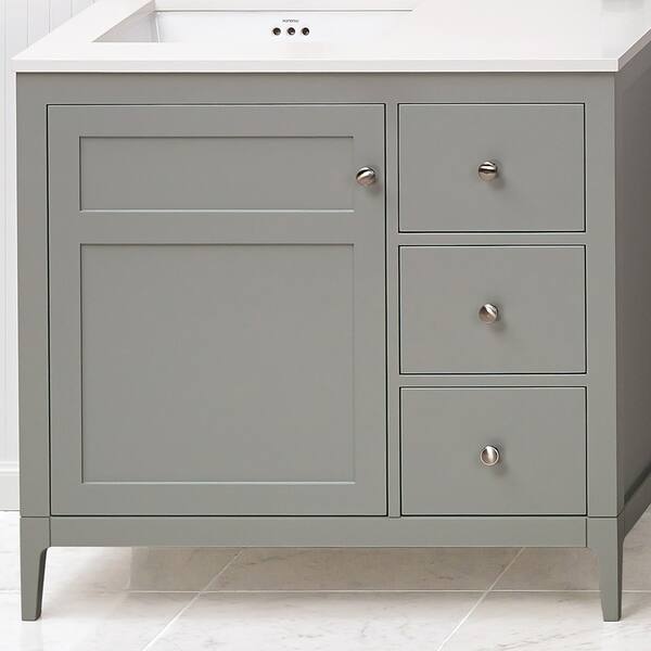 Ronbow Briella 36 Inch Bathroom Vanity Set In Ocean Gray Bathroom Vanity Set In Ocean Gray