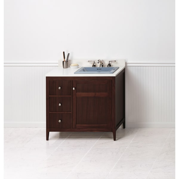 Ronbow Briella 36 Inch Bathroom Vanity Set In American Walnut Ronbow Briella 36 Inch Bathroom Vanity Set In American Walnut