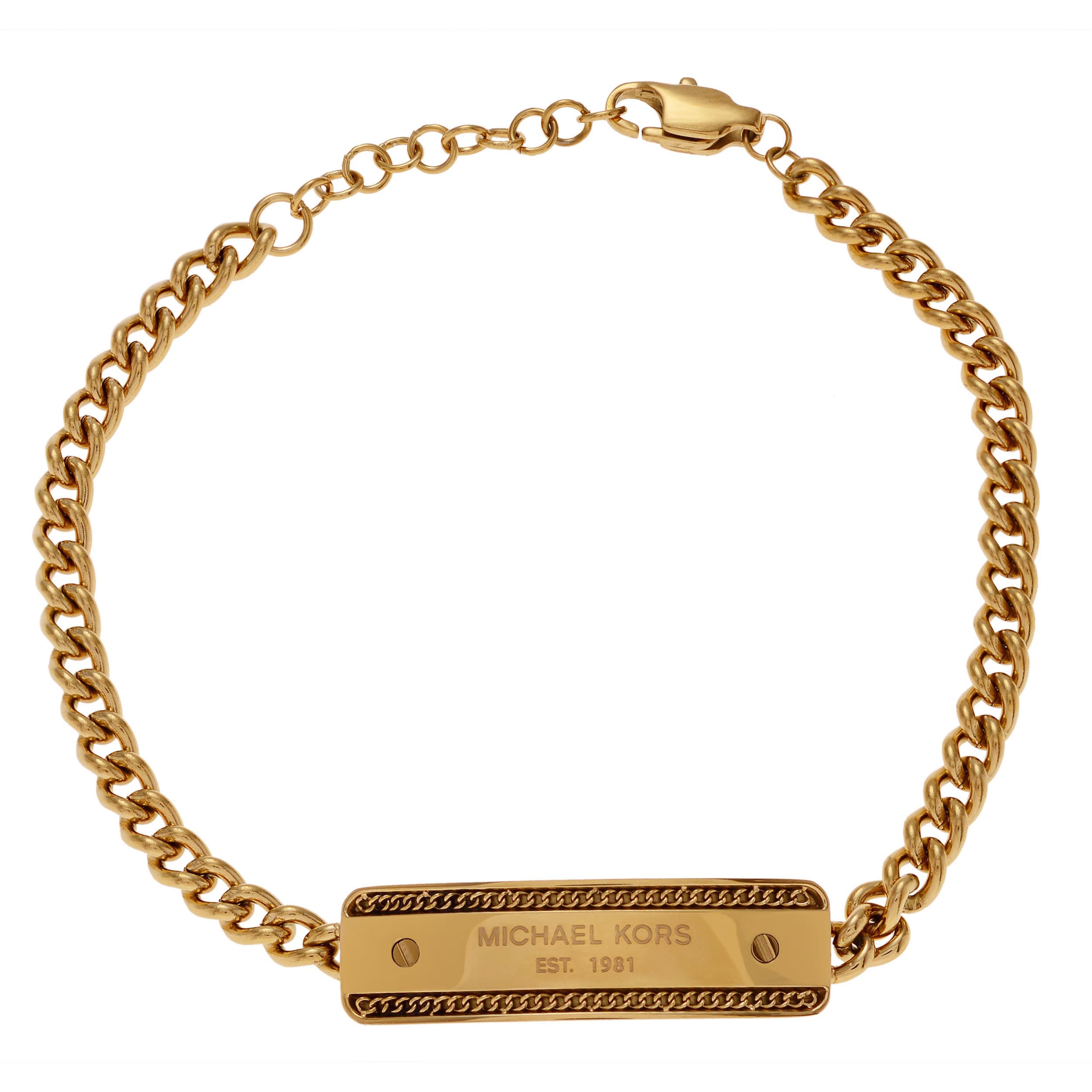 michael kors logo plaque bracelet