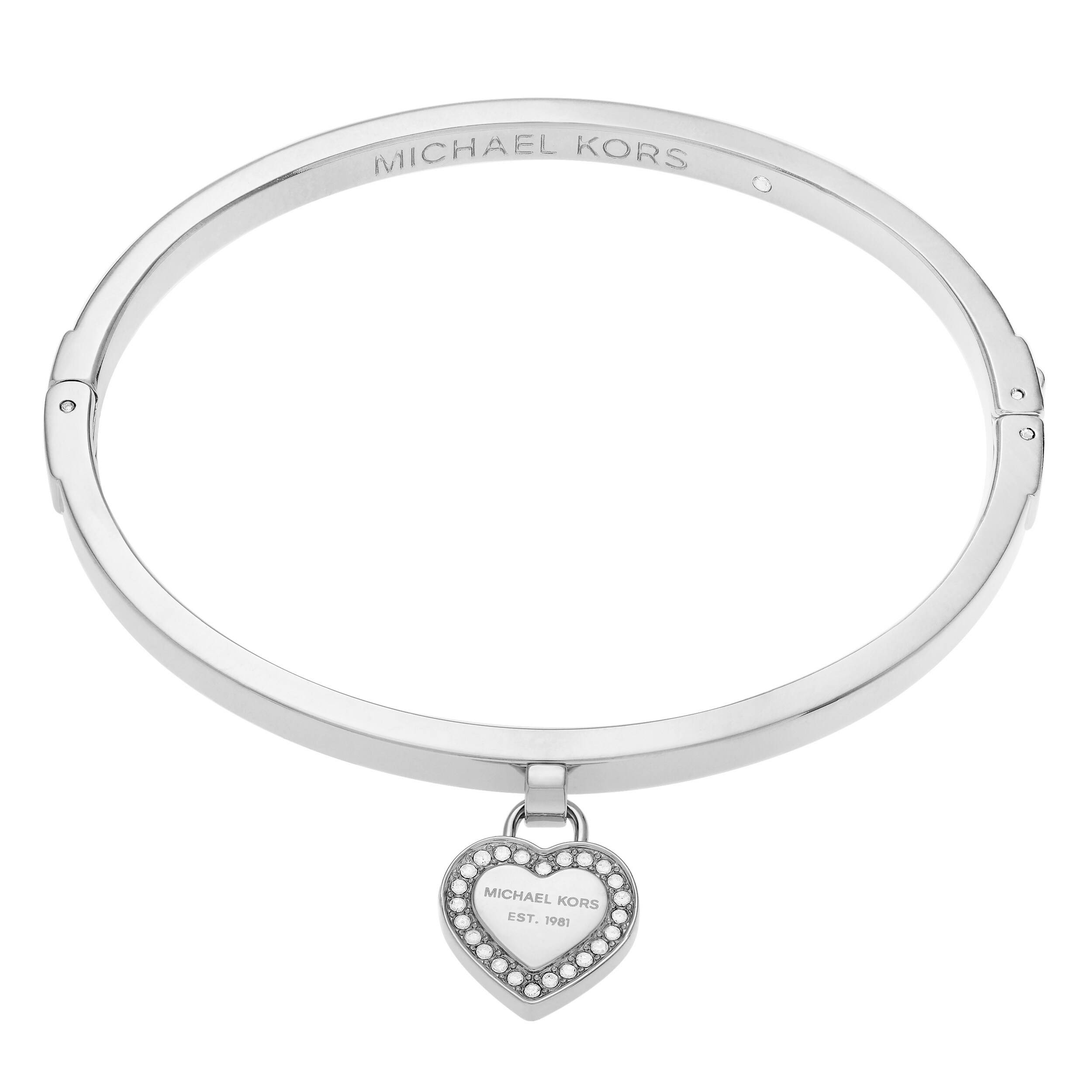 michael kors silver heart bracelet