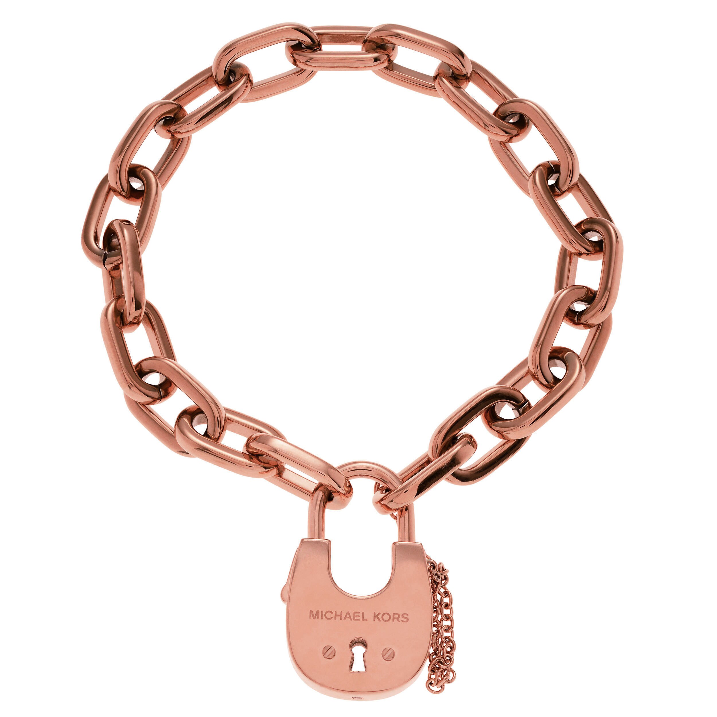 michael kors rose gold charm bracelet