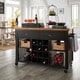 preview thumbnail 3 of 18, Eleanor Kitchen Island with Wine Rack by iNSPIRE Q Classic
