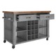 preview thumbnail 13 of 18, Eleanor Kitchen Island with Wine Rack by iNSPIRE Q Classic