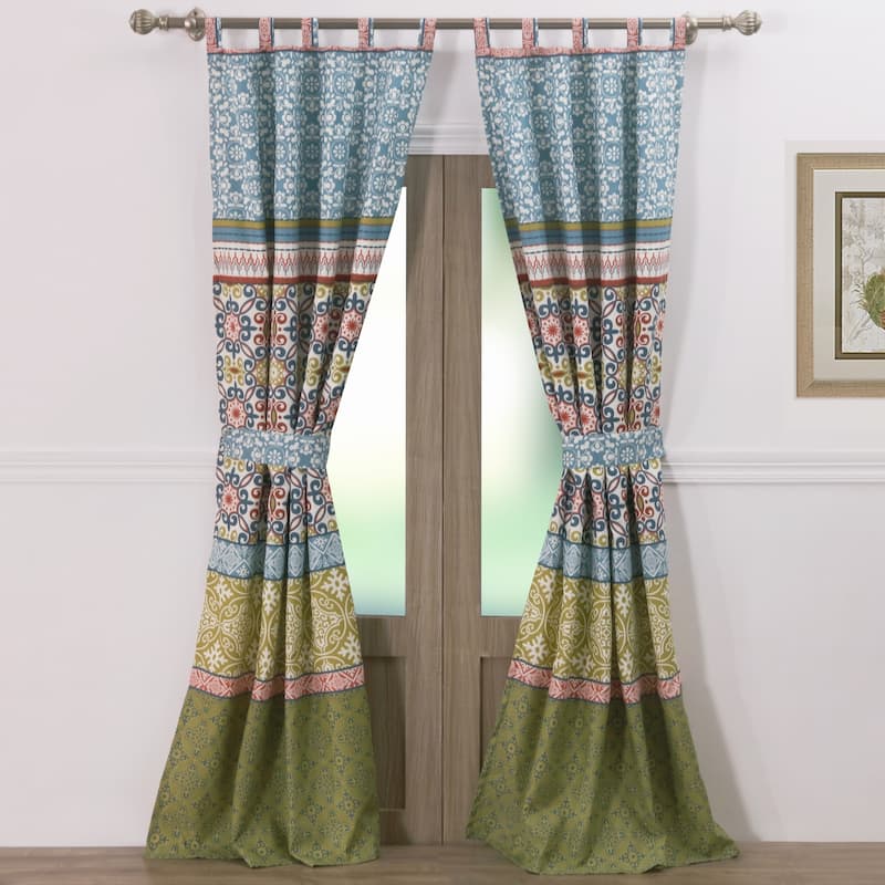 Greenland Home Fashions Shangri-La Curtain Panels - Set of 2 - 42 x 84