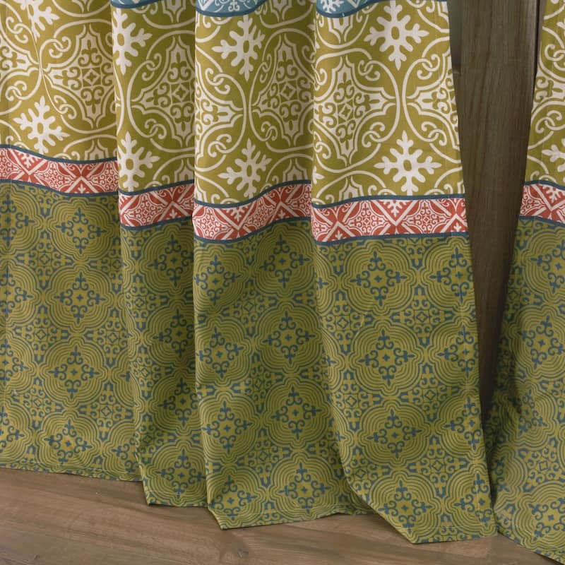 Greenland Home Fashions Shangri-La Curtain Panels - Set of 2 - 42 x 84