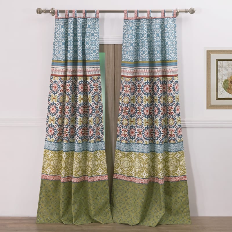 Greenland Home Fashions Shangri-La Curtain Panels - Set of 2 - 42 x 84