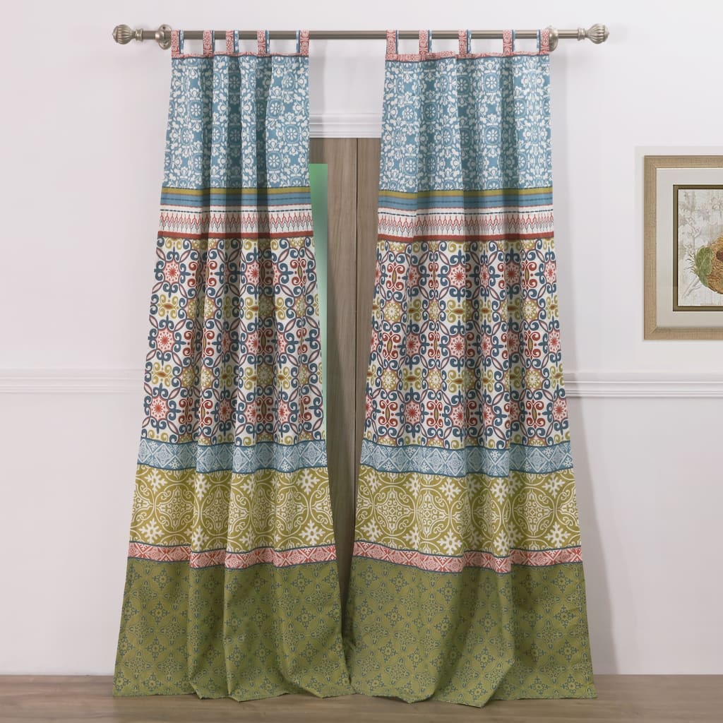 Greenland Home Fashions Shangri-La Curtain Panels - Set of 2 - 42 x 84
