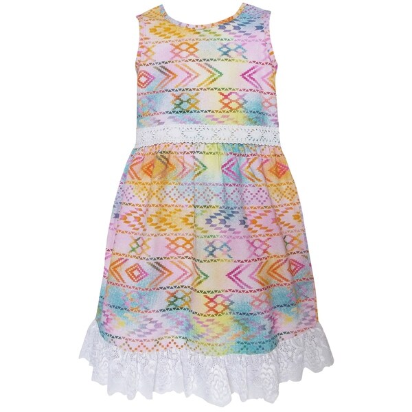 AnnLoren Girls' Boutique Multicolored Ombre Maxi Dress