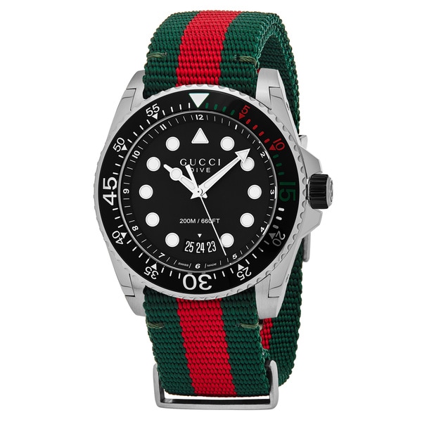 black and red gucci watch